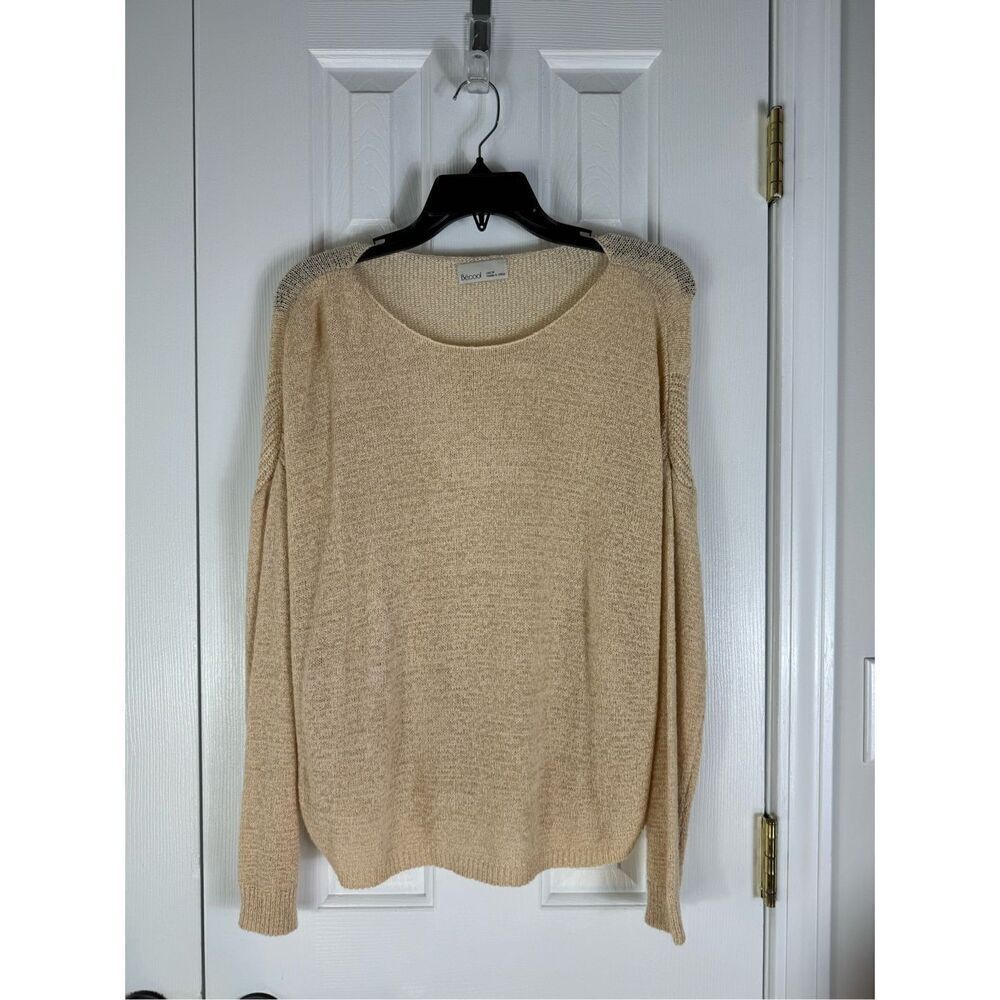 Be Cool Womens Tan Sweater Size M